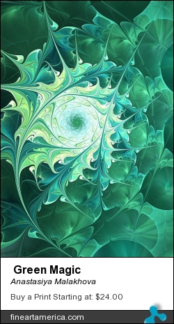  Green Magic by Anastasiya Malakhova - fractal art