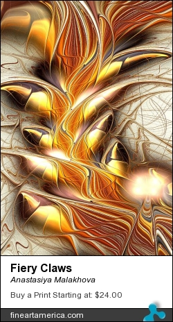 Fiery Claws by Anastasiya Malakhova - fractal art