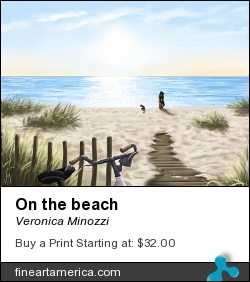 On The Beach by Veronica Minozzi - Painting - Ipad Painting
