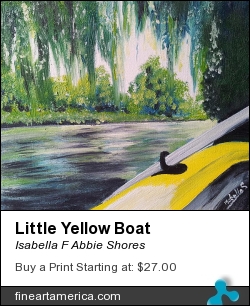 Little Yellow Boat by Isabella F Abbie Shores - Painting - Oil Painting