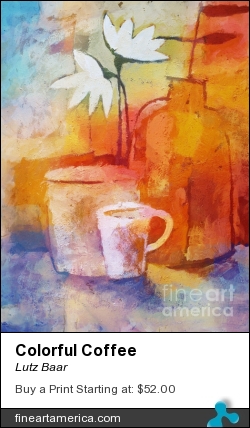 Colorful Coffee by Lutz Baar - Painting - Painting