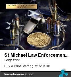 St Michael Law Enforcement by Gary Yost - Photograph - Prints
