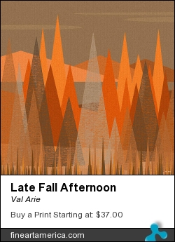 Late Fall Afternoon by Val Arie - Digital Art - Digital Paint / Val Arie Original Art