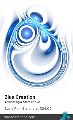 Blue Creation by Anastasiya Malakhova - digital art