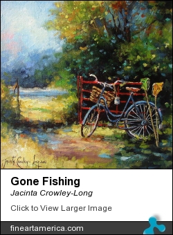 Gone Fishing by Jacinta Crowley-Long - Painting - Oil On Canvas