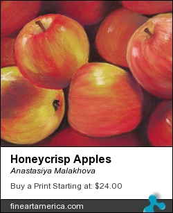 Honeycrisp Apples by Anastasiya Malakhova - pastels on paper
