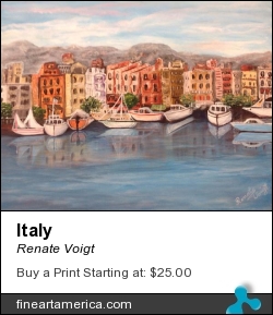 Italy by Renate Voigt - Painting - Acrylic On Canvas