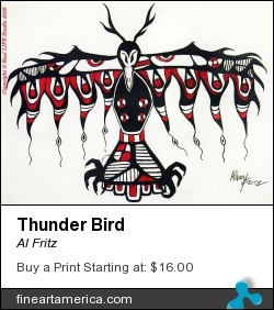 Thunder Bird by Al Fritz - Painting - Canvas