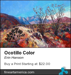 Ocotillo Color by Erin Hanson - Painting - Oil On Canvas