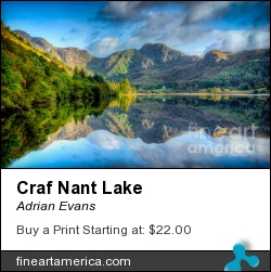 Craf Nant Lake by Adrian Evans - Photograph