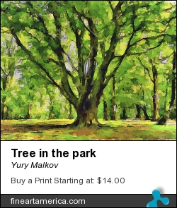 Tree In The Park by Yury Malkov - Digital Art - Digital Media