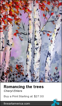Romancing The Trees by Cheryl Ehlers - Painting - Acryllic On Paper