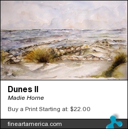 Dunes II by Madie Horne - Painting - Watercolors