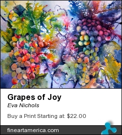 Grapes Of Joy by Eva Nichols - Painting - Watercolor