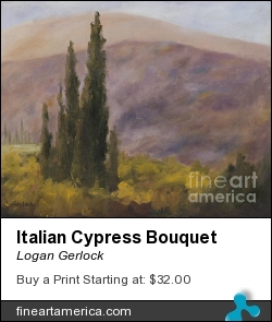 Italian Cypress Bouquet by Logan Gerlock - Painting - Oil On Canvas