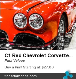 C1 Red Chevrolet Corvette Picture by Paul Velgos - Photograph - Digital Photo