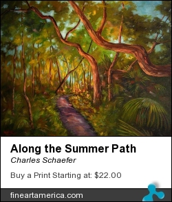 Along The Summer Path by Charles Schaefer - Painting - 24x30