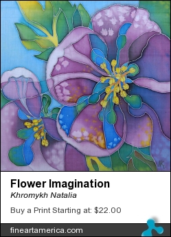 Flower Imagination by Khromykh Natalia - Painting - Painting On Silk