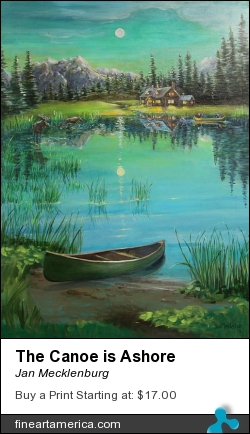 The Canoe Is Ashore by Jan Mecklenburg - Painting - Acrylic Paints On Canvas