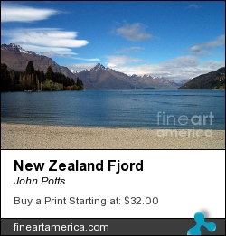 New Zealand Fjord by John Potts - Photograph - Digital