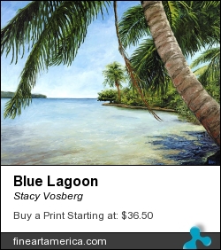 Blue Lagoon by Stacy Vosberg - Painting - Oil On Canvas