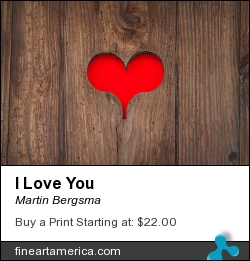 I Love You by Martin Bergsma - Photograph - Photo