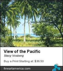 View Of The Pacific by Stacy Vosberg - Painting - Oil On Canvas
