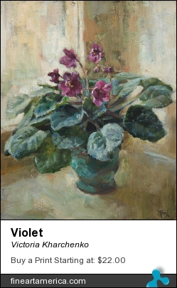 Violet by Victoria Kharchenko - Painting - Oil On Canvas