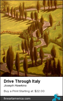 Drive Through Italy by Joseph Hawkins - Pastel - Pastel On Pastel Mat