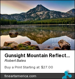 Gunsight Mountain Reflection by Robert Bales - Photograph - Photo