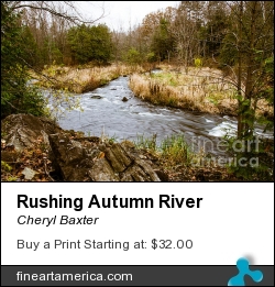 Rushing Autumn River by Cheryl Baxter - Photograph - Photography
