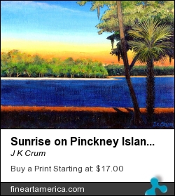 Sunrise On Pinckney Island by J K Crum - Painting - Acrylic