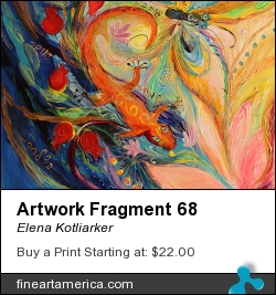 Artwork Fragment 68 by Elena Kotliarker - Painting - Acrylic On Textured Canvas