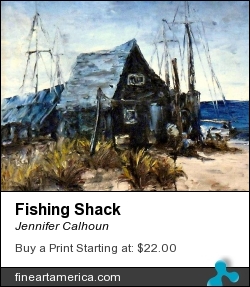 Fishing Shack by Jennifer Calhoun - Painting