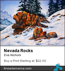 Nevada Rocks by Eva Nichols - Painting - Watercolor