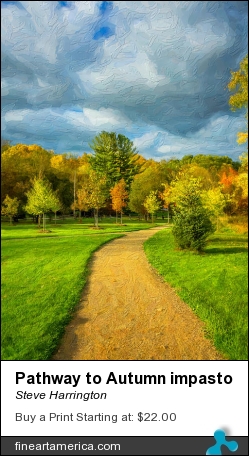 Pathway To Autumn Impasto by Steve Harrington - Photograph - Photography/digital Art