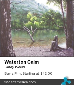 Waterton Calm by Cindy Welsh - Painting - Acrylic On Canvas Board