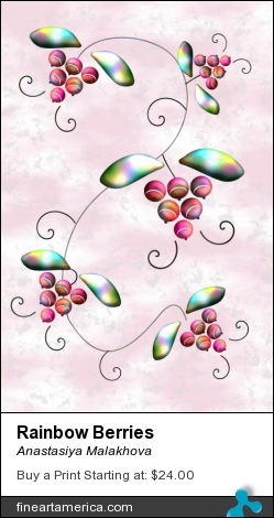 Rainbow Berries by Anastasiya Malakhova - Scalable Vector Graphics