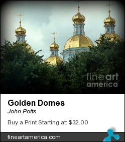Golden Domes by John Potts - Photograph - Digital