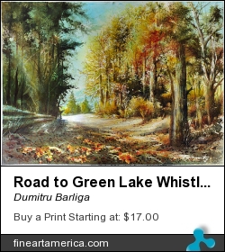 Road To Green Lake Whistler by Dumitru Barliga - Painting - Watercolor