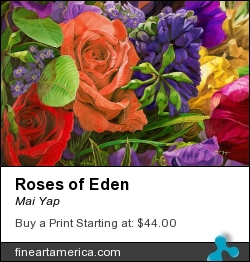 Roses Of Eden by MAI YAP - Painting - Oil On Canvas