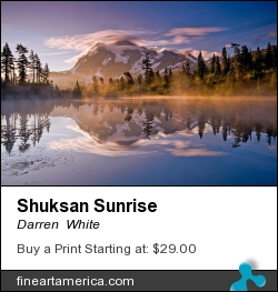 Shuksan Sunrise by Darren  White - Photograph - Digital Photography