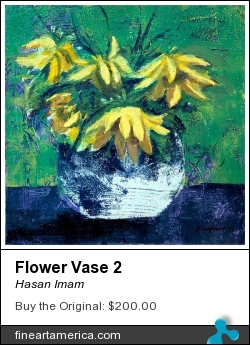 Flower Vase 2 by Hasan Imam - Painting - Mixed