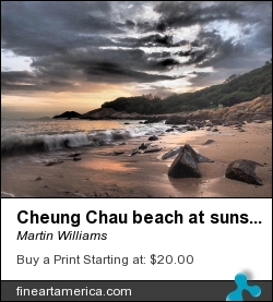 Cheung Chau Beach At Sunset by Martin Williams - Photograph - Photo