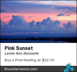 Pink Sunset by Leslie Ann Boisselle - Photograph - Photography