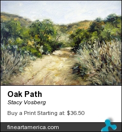 Oak Path by Stacy Vosberg - Painting - Oil On Canvas
