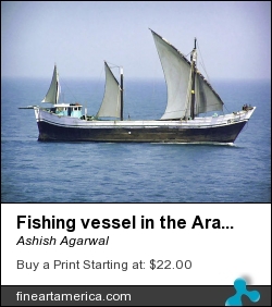 Fishing Vessel In The Arabian Sea by Ashish Agarwal - Digital Art - Digital Oil Painting