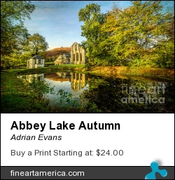 Abbey Lake Autumn by Adrian Evans - Photograph