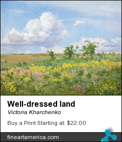 Well-dressed Land by Victoria Kharchenko - Painting - Oil On Canvas