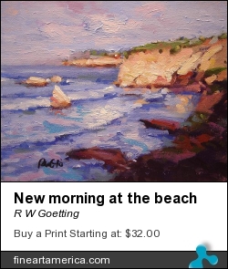 New Morning At The Beach by R W Goetting - Painting - Oil On Canvas